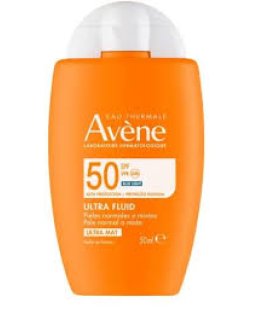 Avene Solare Ultra Fluid Invisibile SPF50 - Fluido invisibile con protezione solare molto alta - 50 ml