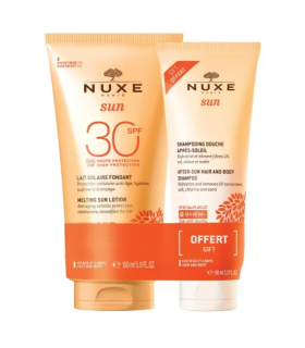 Nuxe Sun Duo Latte Solare SPF 30 + Shampoo Doccia Doposole - Protezione solare anti-età + Shampoo doccia doposole