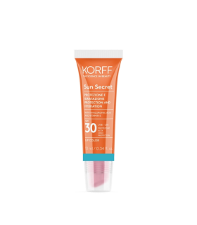 Korff Sun Secret Lip Color 01 SPF 30 - Protezione solare alta per le labbra - Colore transparent turquoise - 10 ml