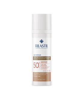 Rilastil Sun System Age Repair Color Crema Antirughe SPF50+ - Crema solare viso antirughe colorata - 50 ml