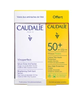 Caudalie Cofanetto Vinoperfect + Vinosun - Siero antimacchie + Fluido Solare Viso SPF50+ - Edizione 2024