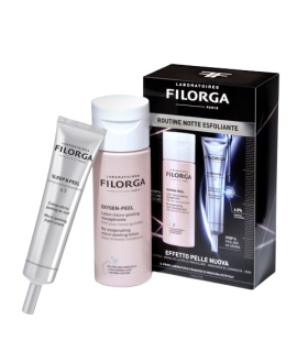 Filorga Routine Notte Esfoliante - Oxygen peel lozione micropeeling + Sleep & Peel crema notte micropeeling