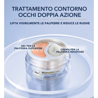 Roc Derm Correxion Dual Eye Cream - Contorno occhi liftante anti-rughe - 2 x 10 ml