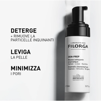 Filorga Skin-Prep Mousse Detergente Enzimatica - Mousse detergente e struccante per viso e occhi - 150 ml