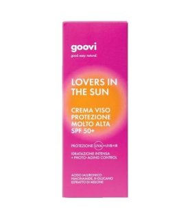 Goovi Lovers In The Sun Crema Solare Viso SPF 50+ - Protezione solare idratante molto alta - 50 ml