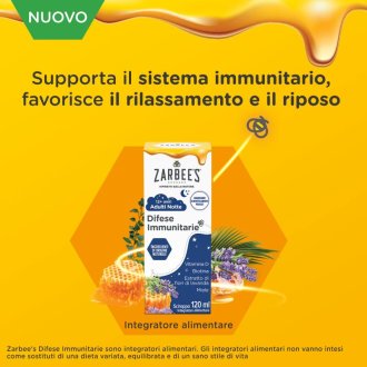 Zarbee's Difese Immunitarie Adulti Notte - Integratore per il sistema immunitario - 120 ml