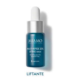 Miamo Longevity Plus Multi-Peptide 20% Lifting Serum - Siero viso antiage effetto tensore - 10 ml