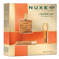 Nuxe Cofanetto di Natale 2024 Huile Prodigieuse Or - Olio prodigioso oro + Reve de Miel gloss labbra + Olio prodigioso oro roll on