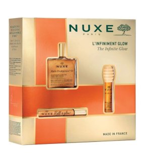 Nuxe Cofanetto di Natale 2024 Huile Prodigieuse Or - Olio prodigioso oro + Reve de Miel gloss labbra + Olio prodigioso oro roll on