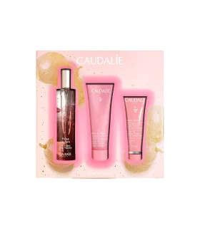Caudalie Cofanetto di Natale 2024 Rose De Vigne - Acqua profumata 50 ml + Gel doccia 50 ml + Crema mani e unghie 30 ml