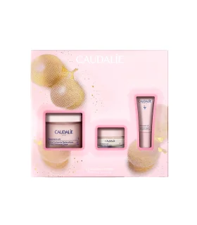 Caudalie Cofanetto di Natale 2024 Resveratrol Lift - Crema Cashmere 50 ml + Crema Tisana della Notte 15 ml + Trattamento liftante occhi 5 ml