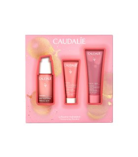 Caudalie Cofanetto di Natale 2024 Vinohydra Routine Idratazione - Siero viso 30 ml + Maschera crema 15 ml + Gel doccia 50 ml