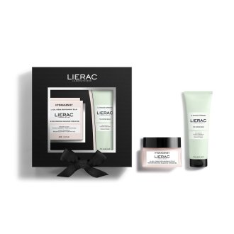 Lierac Cofanetto Natale 2024 Hydragenist Gel Crema viso 50 ml + Maschera esfoliante 75 ml - Idea regalo idratante