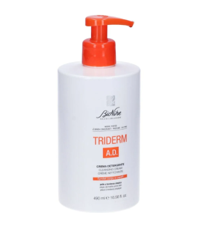 Bionike Triderm A.D. Crema Detergente Corpo e Capelli - Detergente per pelle secca e atopica di adulti e bambini - 490 ml