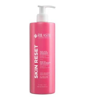 Rilastil Skin Reset Olio Latte Struccante Detergente - Struccante nutriente e lenitivo - 400 ml
