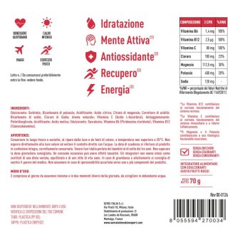 Somatoline Hydrop - Integratore energetico a base di vitamine e minerali - Gusto frutti rossi - 20 compresse effervescenti Somatoline Hydrop - Integratore energetico a base di vitamine e minerali - Gusto frutti rossi - 20 compresse effervescenti