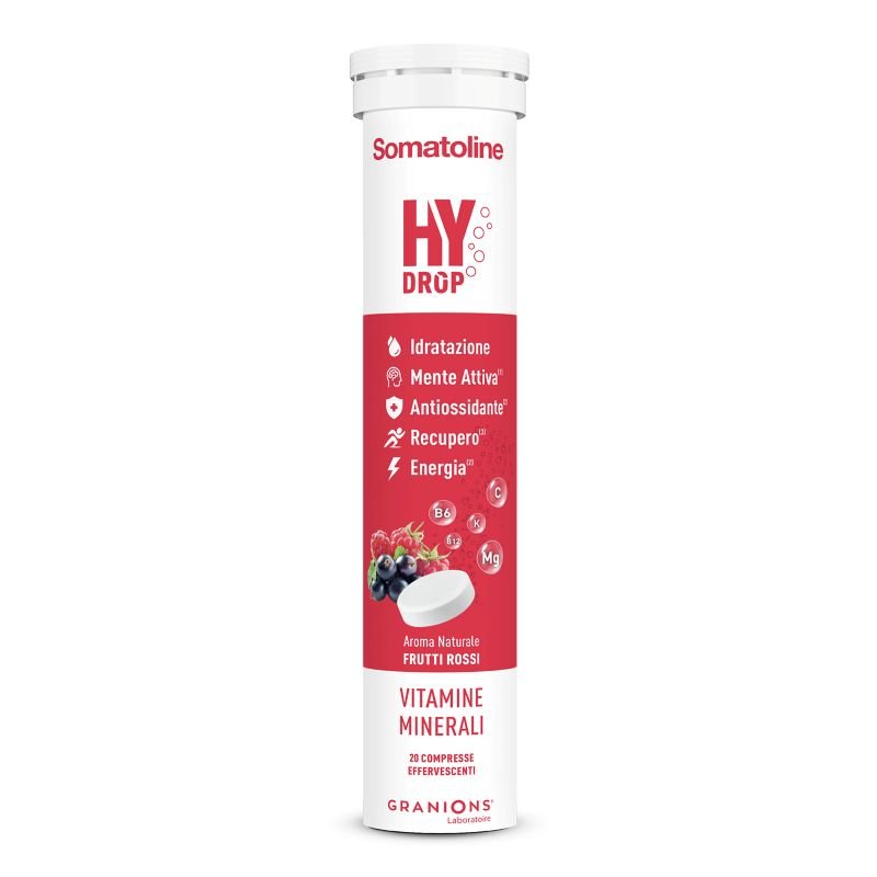 Somatoline Hydrop - Integratore energetico a base di vitamine e minerali - Gusto frutti rossi - 20 compresse effervescenti Somatoline Hydrop - Integratore energetico a base di vitamine e minerali - Gusto frutti rossi - 20 compresse effervescenti