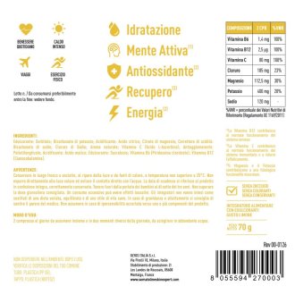 Somatoline Hydrop - Integratore energetico a base di vitamine e minerali - Gusto limone - 20 compresse effervescenti