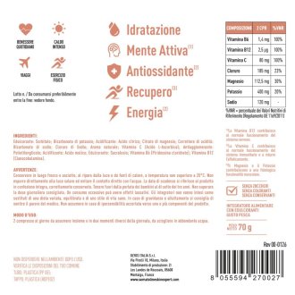Somatoline Hydrop - Integratore energetico a base di vitamine e minerali - Gusto pesca - 20 compresse effervescenti
