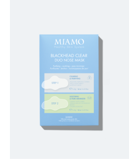 Miamo Blackhead Clear Duo Nose Mask - Maschera naso per punti neri - 5 maschere STEP 1 + 5 maschere STEP 2 + 10 cotton fiock