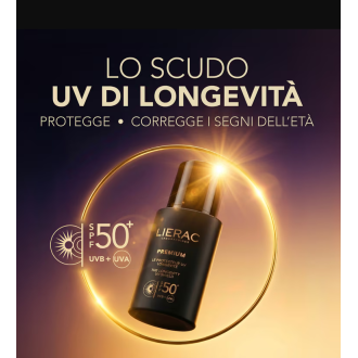 Lierac Premium Lo Scudo UV di Longevità SPF50+ - Fluido viso antiossidante ed antietà - 30 ml