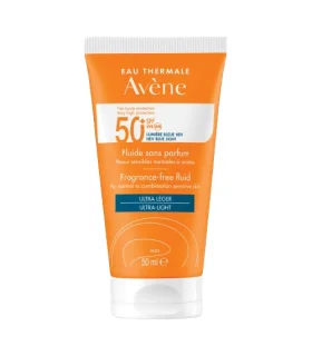 Avene Solare Fluido SPF50+ Senza profumo - Fluido solare viso ultra leggero per pelle sensibile - 50 ml