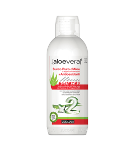 Aloevera 2 Succo Puro d'Aloe + Antiossidanti - Integratore depurativo e tonico - 1000 ml