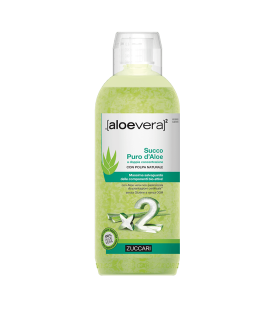 Aloevera 2 Succo Puro d'Aloe - Integratore alimentare depurativo - 1000 ml