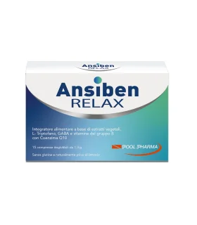 Ansiben Relax - Integratore contro Ansia e Stress - 15 Compresse