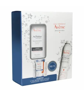 Avene Cofanetto Natale A-Oxitive - Aqua crema levigante giorno 30 ml + Acqua termale 50 ml + Maschera viso 