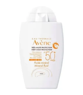 Avene Solare Fluido Minerale SPF50+- Fluido viso con protezione solare molto alta - 40 ml