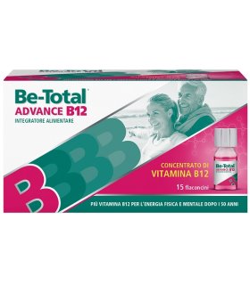 Be-Total Advance B12 - Integratore alimentare per stanchezza fisica e mentale - 15 flaconcini