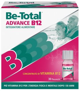 Be-Total Advance B12 - Integratore alimentare per stanchezza fisica e mentale - 30 flaconcini