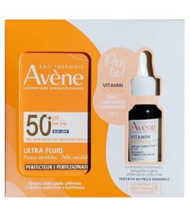 Avene Cofanetto Solare Ultra Fluido Colorato SPF50 50 ml + Vitamin Activ CG Siero 10 ml
