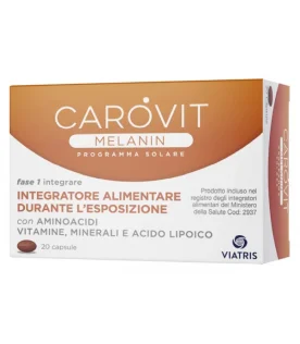 Carovit Melanin Solare - Integratore per stimolare la produzione di Melanina - 20 capsule