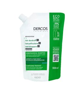 Dercos Eco Ricarica Shampoo Antiforfora Sensitive - Shampoo per cuoio capelluto sensibile - Ricarica da 500 ml