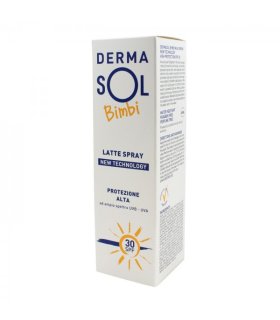 DERMASOL Pediatrico Latte Spray Bimbi SPF 30 Protezione Solare Alta 125 ml
