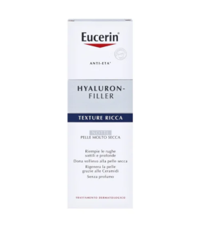 Eucerin Hyaluron Filler Crema Viso Notte Ricca - Crema notte per pelle molto secca - 50 ml 
