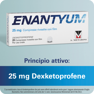 Enantyum - Antifiammatorio contro mal di testa e dolori mestruali - 20 compresse