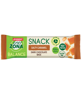 EnerZona Balance Snack Salty Caramel - Barretta ricca di proteine e fibre - Gusto caramello salato - 25 g