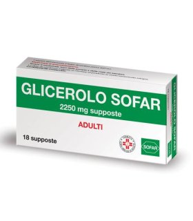 Glicerolo 18 Supposte per Adulti 2250 mg