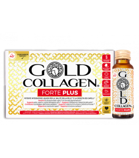 Gold Collagen Forte Plus - Integratore per il benessere della pelle nelle donne in menopausa - 10 flaconi