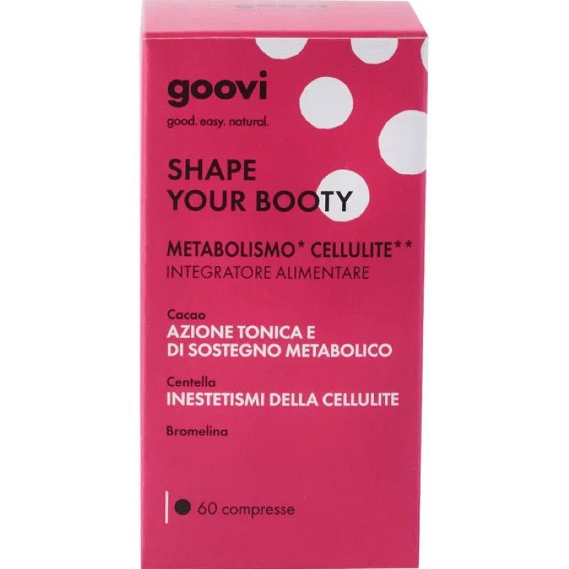 Goovi Shape Your Booty Metabolismo Cellulite - Integratore alimentare anti-cellulite - 60 compresse Goovi Shape Your Booty Metabolismo Cellulite - Integratore alimentare anti-cellulite - 60 compresse