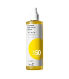 FaceD Hydraoil Spray Solare SPF50 - Protezione solare molto alta per corpo e capelli - 200 ml