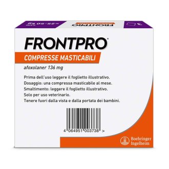 Frontpro Cani x3 Compresse Masticabili, Antiparassitario Per Cani (25-50Kg) Contro Pulci E Zecche