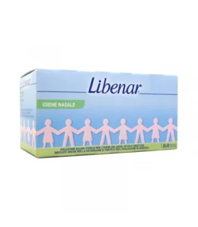 Libenar 60 Flaconcini Monodose - Soluzione fisiologica per l'igiene quotidiana del naso - Fiale da 5 ml