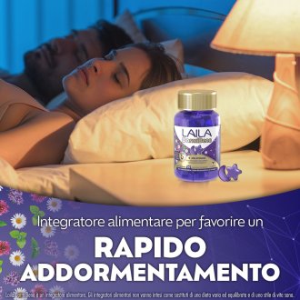Laila Dormibene - Integratore per favorire un rapido addormentamento - 60 pastiglie gommose