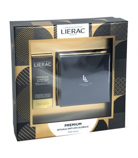 Lierac Cofanetto Premium Crema Voluptueuse Ricca Anti Età Globale Giorno e Notte 50ml + Premium Contorno Occhi 15ml