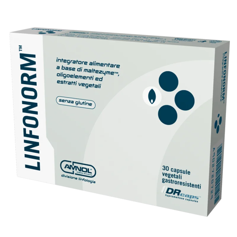Linfonorm - Integratore alimentare drenante e depurativo - 30 capsule Linfonorm - Integratore alimentare drenante e depurativo - 30 capsule