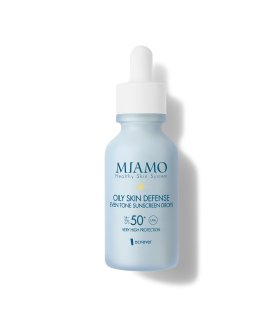 Miamo Acnever Oily Skin Defense Even Tone Sunscreen Drops SPF50+ - Siero viso opacizzante per pelle grassa e lucida - 30 ml
